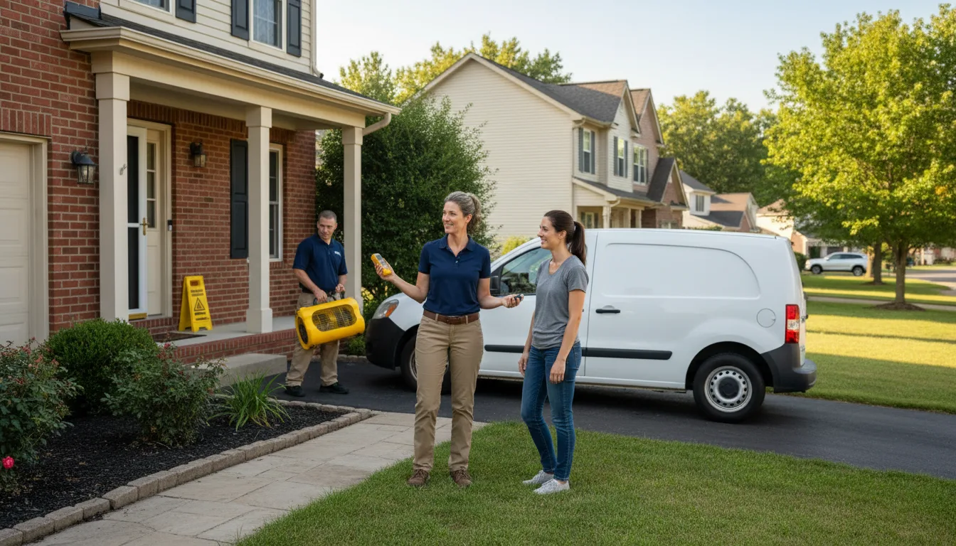 Residential water damage restoration in Bridgeport, NE